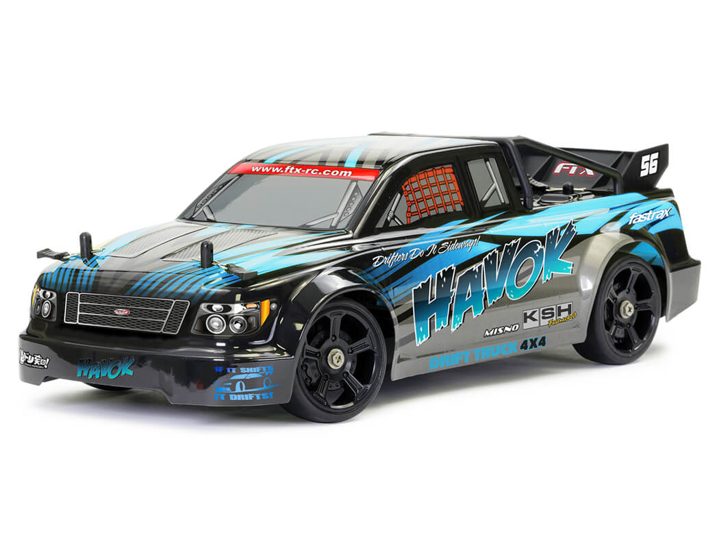 FTX - HAVOK RC CAR PICKUP TRUCK 1/14 SCALE 4WD ON DRIFT TYRES - RTR BLUE