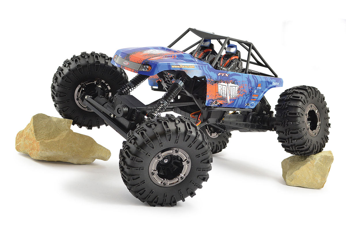 FTX - RAVINE 1:10 RC RTR (Twin Motor & Twin Servos) 4WS ROCK BUGGY CRAWLER - 2S Li-on, Charger & Radio Included - FTX5574