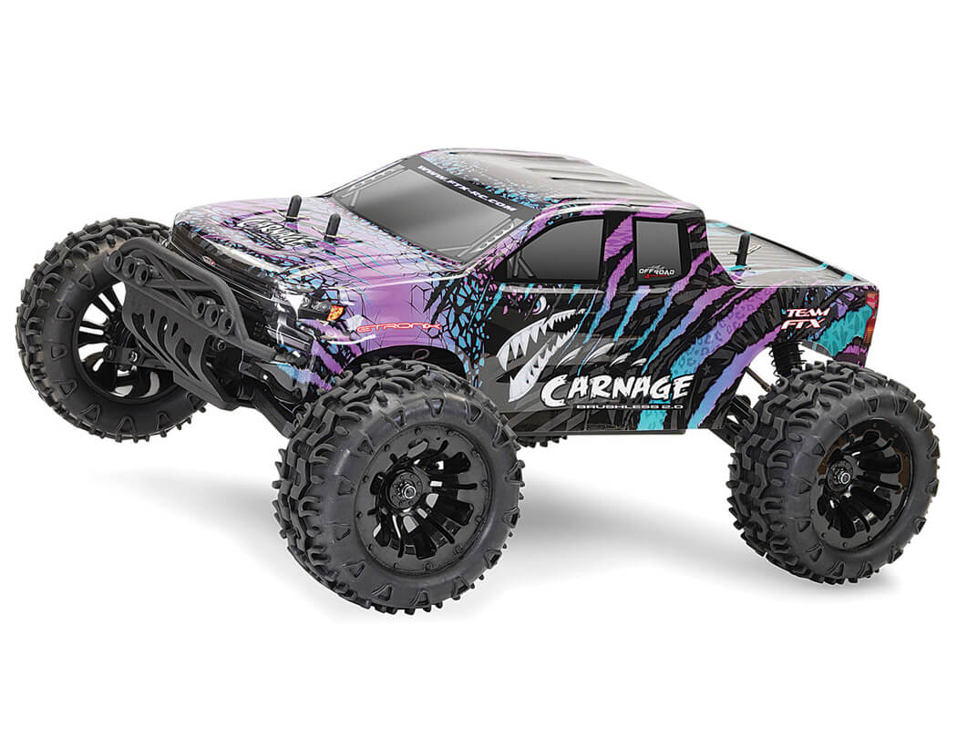 FTX - CARNAGE 2.0 1/10 2S BRUSHLESS  TRUCK 4WD RTR - INC's LIPO, CHARGER & RADIO