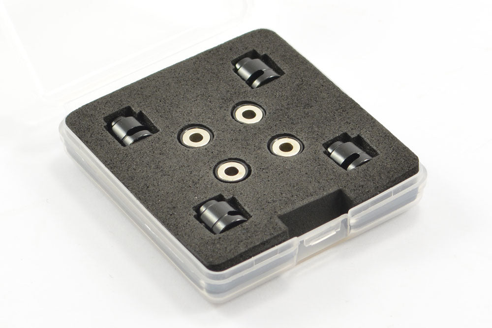 FASTRAX - RC CAR MAGNETIC BODY POST MARKERS - BLACK - (4PCS & CASE) FAST207MBK