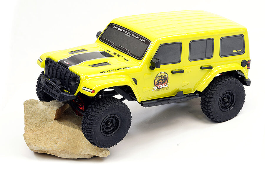 FTX - OUTBACK FURY XC RC RTR 1:16 TRAIL CRAWLER - YELLOW - FTX5592Y (working lights)