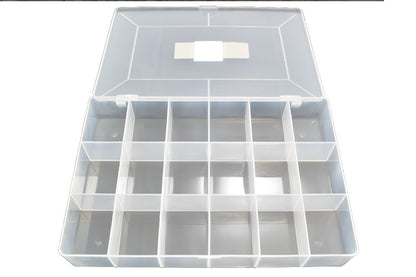 FASTRAX - RC PARTS/PINIONS/SCREWS BOX 275MMX180MM (18 SECTIONS) - FAST676-C