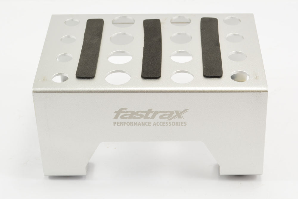 FASTRAX SILVER 1/10 RC CAR ALLOY METAL PIT STAND/SHOCK JIG/MAGNETIC - FAST410S