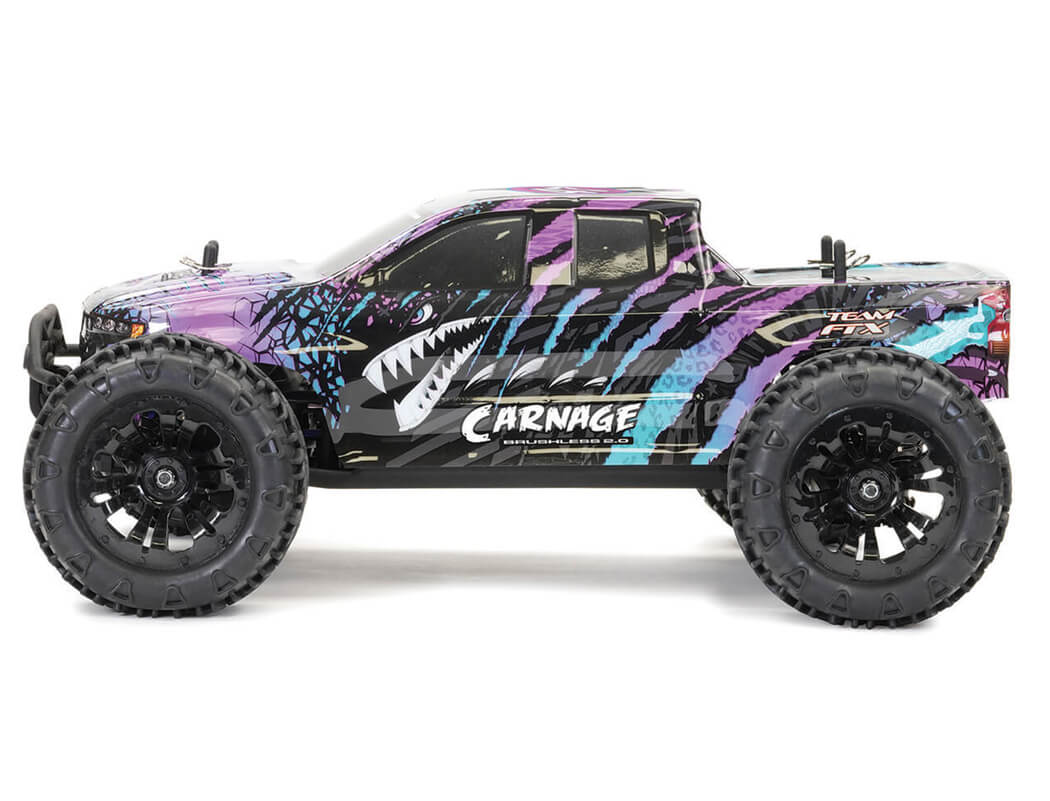FTX - CARNAGE 2.0 1/10 2S BRUSHLESS  TRUCK 4WD RTR - INC's LIPO, CHARGER & RADIO