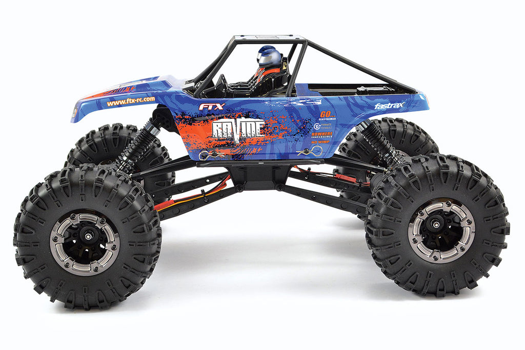 FTX - RAVINE 1:10 RC RTR (Twin Motor & Twin Servos) 4WS ROCK BUGGY CRAWLER - 2S Li-on, Charger & Radio Included - FTX5574