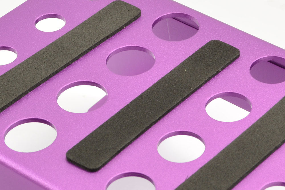 FASTRAX PURPLE 1/10 RC CAR ALLOY METAL PIT STAND/SHOCK JIG/MAGNETIC - FAST410P
