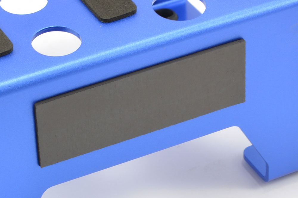 FASTRAX - BLUE 1/10 RC CAR ALLOY METAL PIT STAND/SHOCK JIG/MAGNETIC - FAST410B