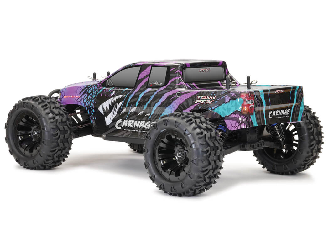 FTX - CARNAGE 2.0 1/10 2S BRUSHLESS  TRUCK 4WD RTR - INC's LIPO, CHARGER & RADIO
