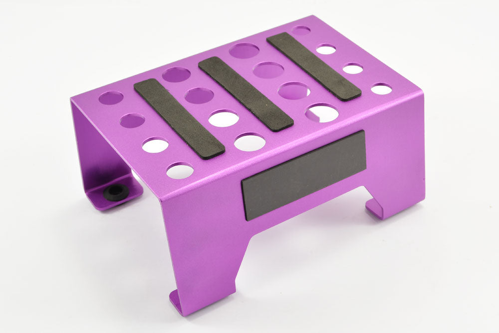 FASTRAX PURPLE 1/10 RC CAR ALLOY METAL PIT STAND/SHOCK JIG/MAGNETIC - FAST410P