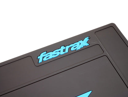 FASTRAX - MEDIUM RC CAR/BUGGY 1/12-1/10 RUBBER PIT MAT - BLUE/BLACK 62CM X 42CM - FAST413M-BK