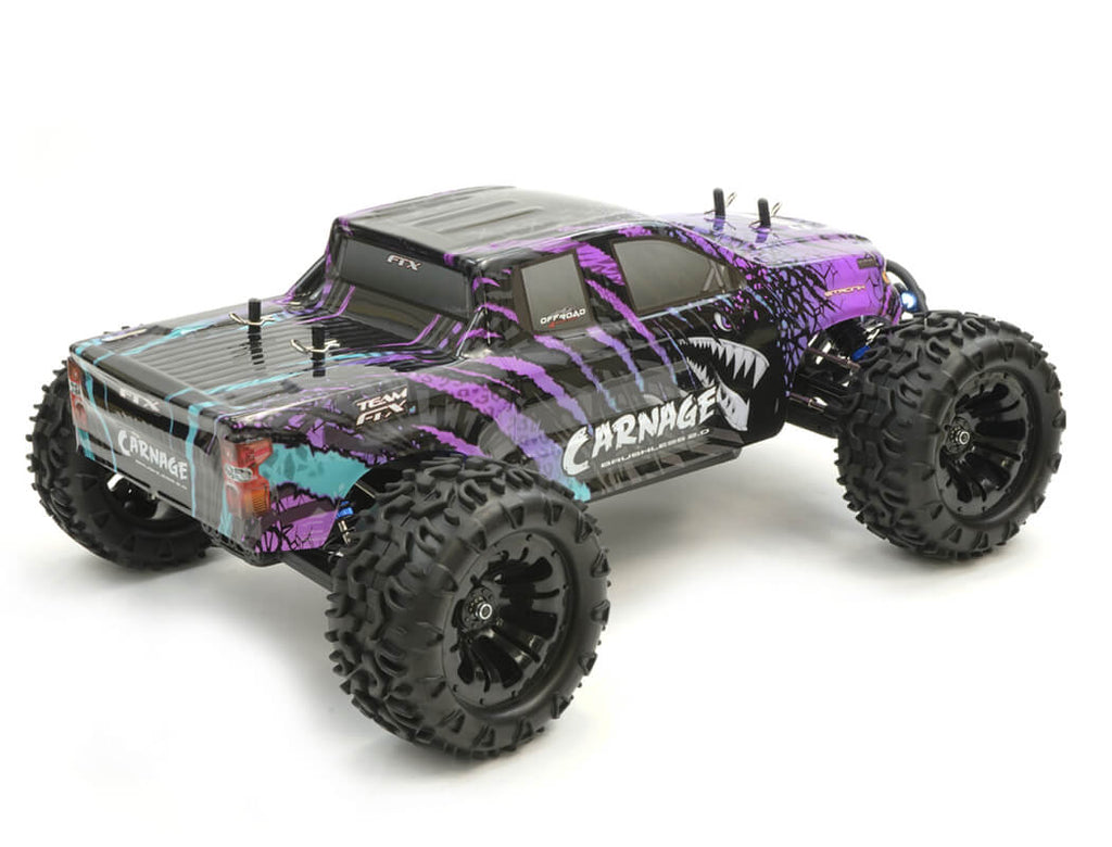 FTX - CARNAGE 2.0 1/10 2S BRUSHLESS  TRUCK 4WD RTR - INC's LIPO, CHARGER & RADIO