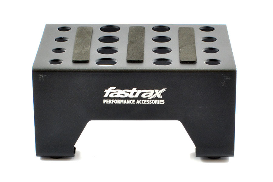 FASTRAX BLACK 1/10 RC CAR ALLOY METAL PIT STAND/SHOCK JIG/MAGNETIC - FAST410BK