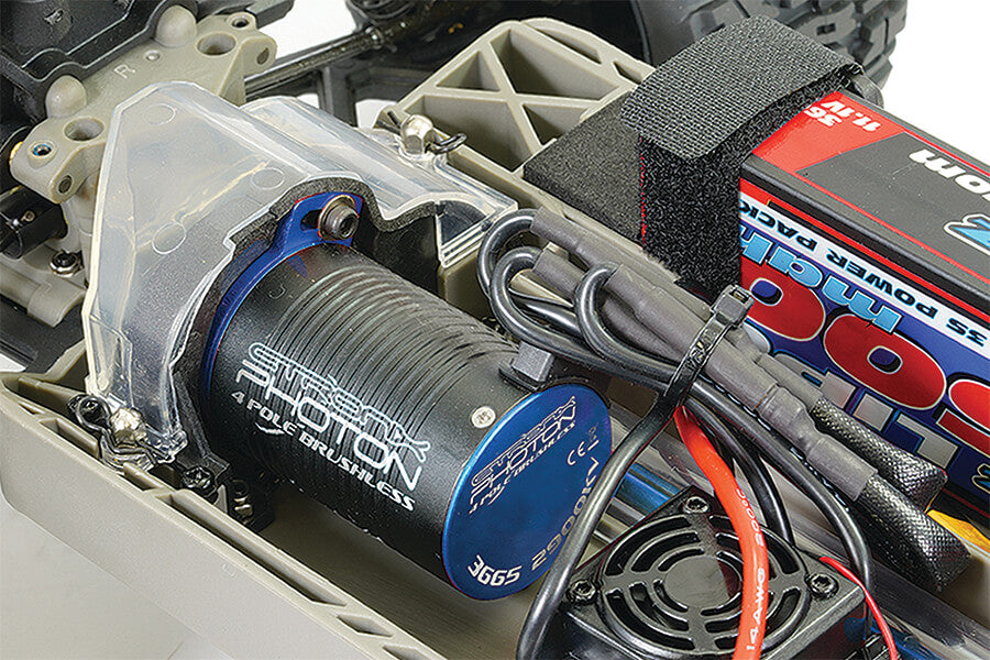 FTX - RAMRAIDER RC 1/10 BRUSHLESS + 3S LIPO Ready To Run MONSTER TRUCK RTR - GREEN/BLUE - FTX5497GB (working lights)