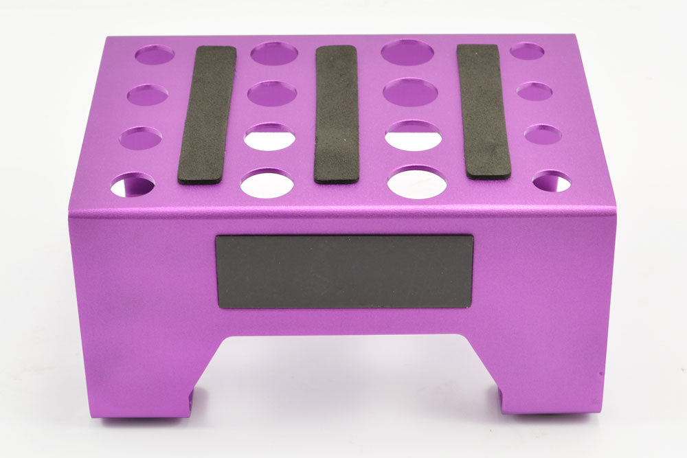 FASTRAX PURPLE 1/10 RC CAR ALLOY METAL PIT STAND/SHOCK JIG/MAGNETIC - FAST410P