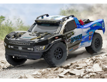 FTX - APACHE 1/10 BRUSHLESS TROPHY (SHORT COURSE) RC 4WD TRUCK RTR W/LIPO & BALANCE CHARGER - BLUE - FTX5498B