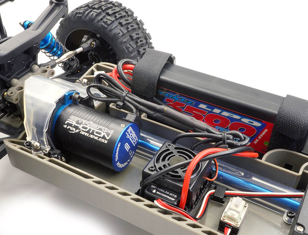 FTX - APACHE 1/10 BRUSHLESS TROPHY (SHORT COURSE) RC 4WD TRUCK RTR W/LIPO & BALANCE CHARGER - BLUE - FTX5498B