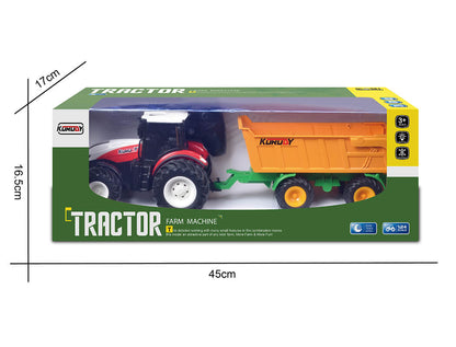 KORODY - RC 1:24 TRACTOR WITH ROTARY TIPPING TRAILER W/LED LIGHTS - K-6643K