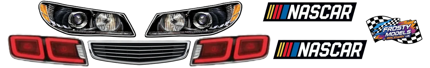 Frosty Models Nascar Sticker Set (1x Headlight, Grills & Taillights, Nascar & Frosty Sticker)