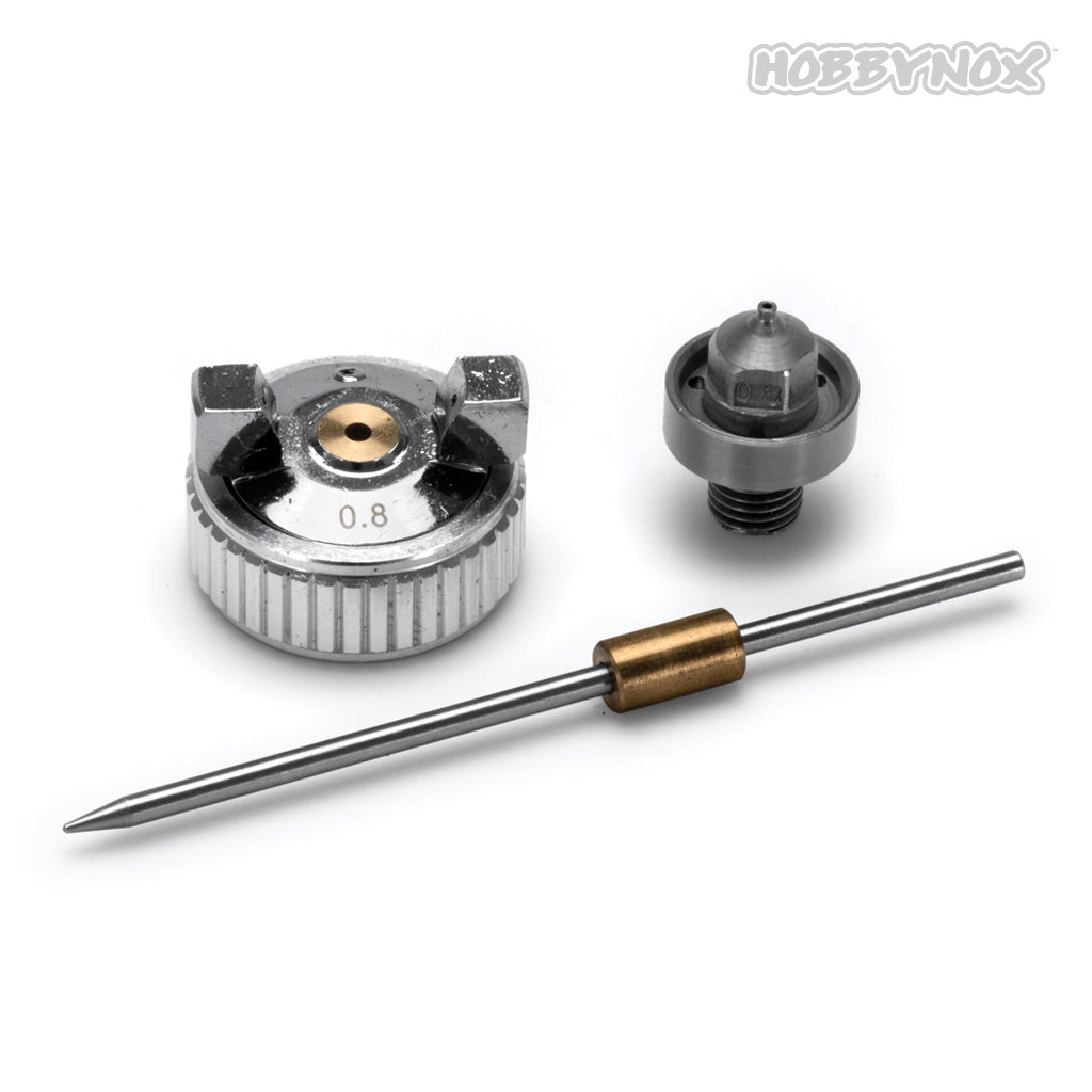 Hobbynox - Ruby Needle & Nozzle Set 0.8mm - HN001-02B