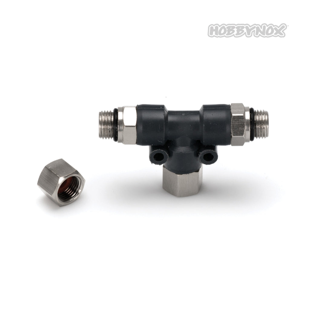 Hobbynox - Airbrush T-Coupler G1/8 - 1 Female Block Nut - HN014-00