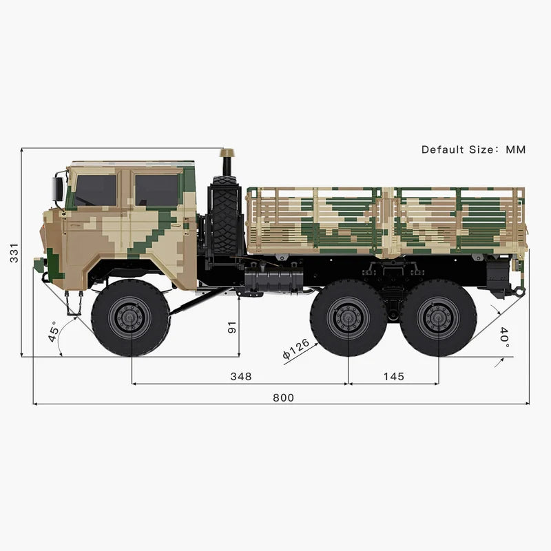 Rlaarlo - HongYan HY6 6x6 Brushless Military RC 1/10 Rock Crawler Truck - Green Edition - HY6-D-BS-Green