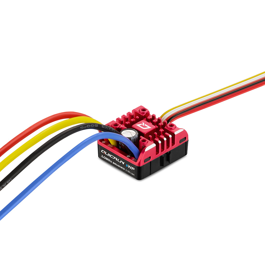 Hobbywing - QUICRUN WP Brushed, Car, Boat, Rock Crawler ESC 1080 G2 - HW30120202 (Hill Assist and fully programable) (Fitted with XT60 Plug) Good for 1/10th Vehicles