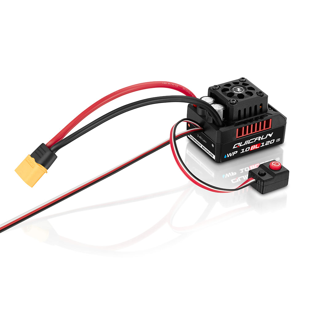 HOBBYWING - QUICRUN WP 10BL120 G2 - BRUSHLESS SENSORLESS ESC - WITH XT60 - HW30107200 (IDEAL FOR 1/10 OFF ROAD USE)