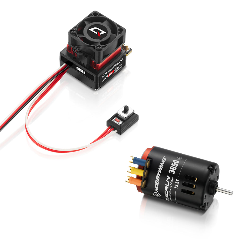 Hobbywing - COMBO QR10BL60-SD 60amp ESC G2+QR3650SD 10.5T G2 - Sensored Brushless Motor 10.5T G2 - HW30803200