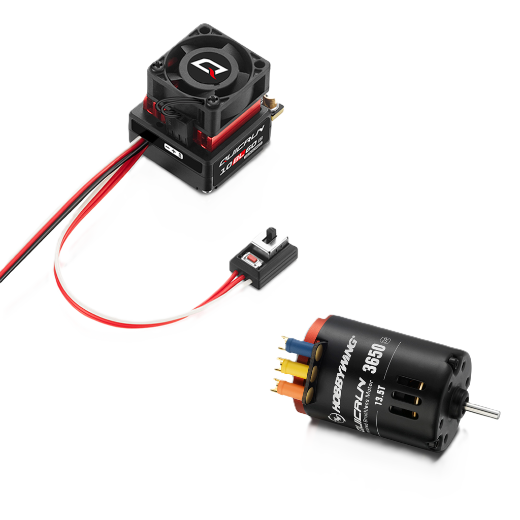 HOBBYWING - QR Brushless ESC COMBO QR10BL60-SD G2+QR3650SD 25.5T MOTOR G2 HW30803204 (Perfect for 1/12 - 1/10 Cars & Minis)