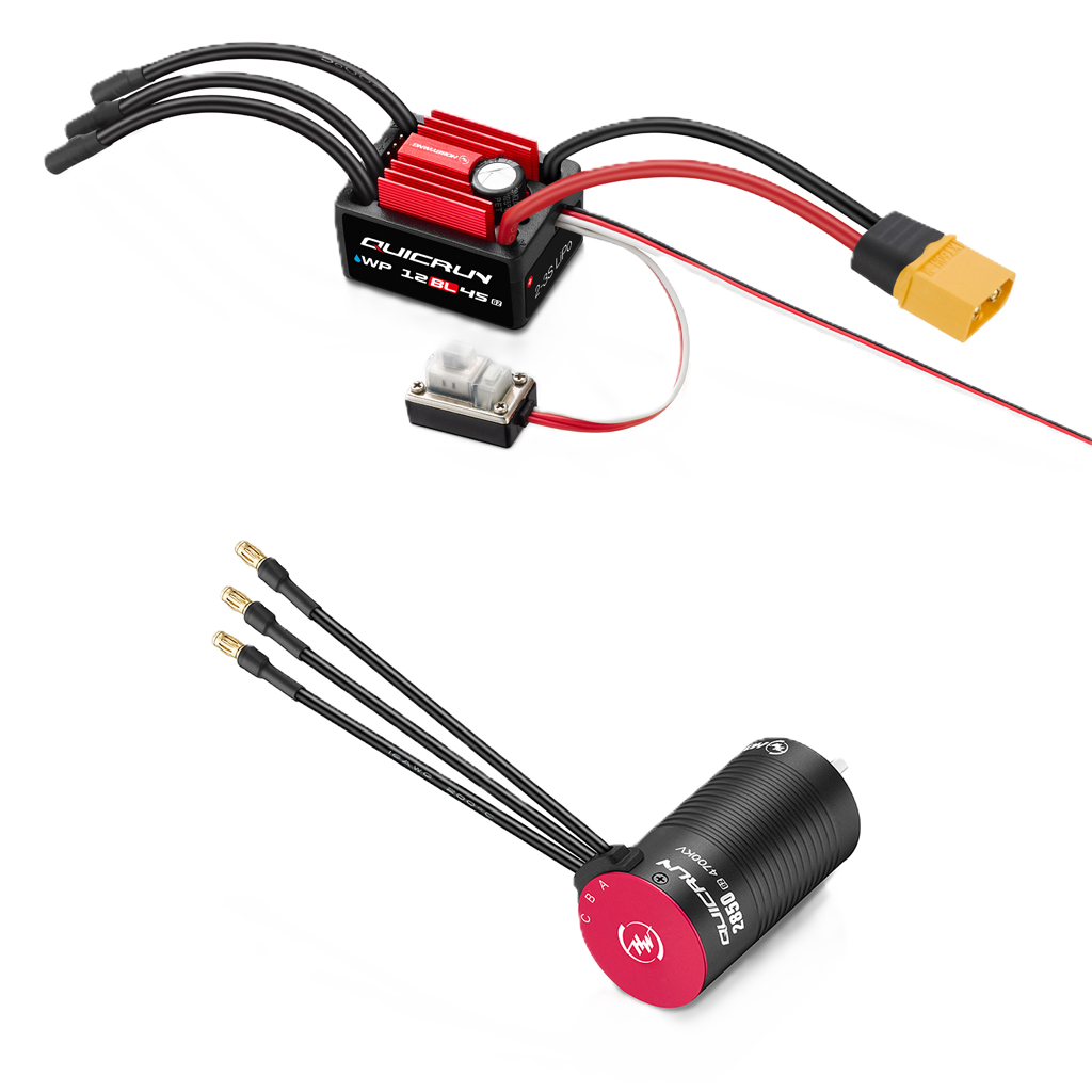 Hobbywing - QR12BL45 G2 & 2850SL 3400KV COMBO - Micro Brushless System - (Ideal for 1/12-1/14h Applications)HW38030213