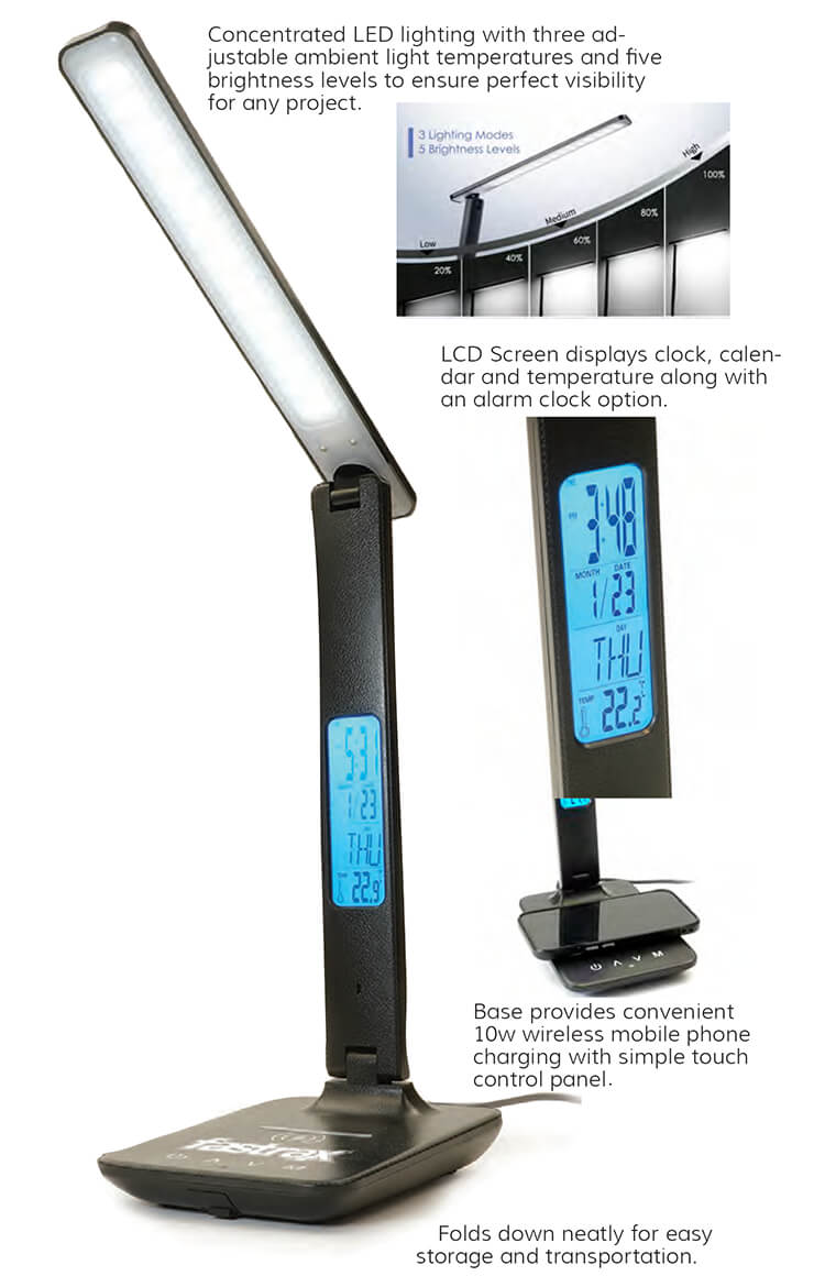 FASTRAX - MULTI-FUNCTION LED RC PIT LIGHT W/ wireless phone charging - UK 3-PIN - FAST400