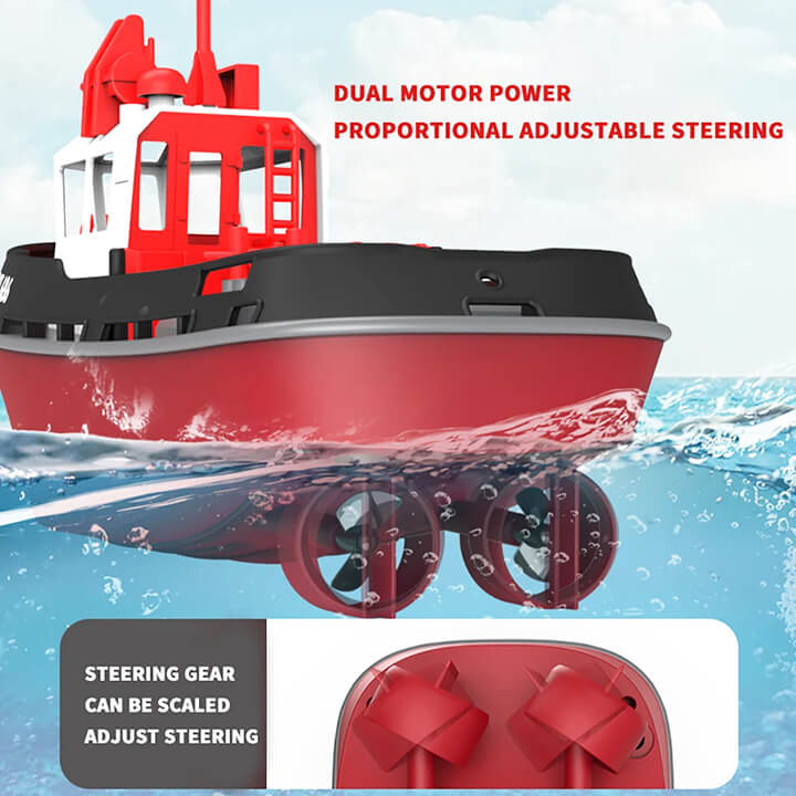 HENG LONG - 1/72 RTR RC TUGBOAT 686 2.4GHZ 230MM LENGTH BLACK