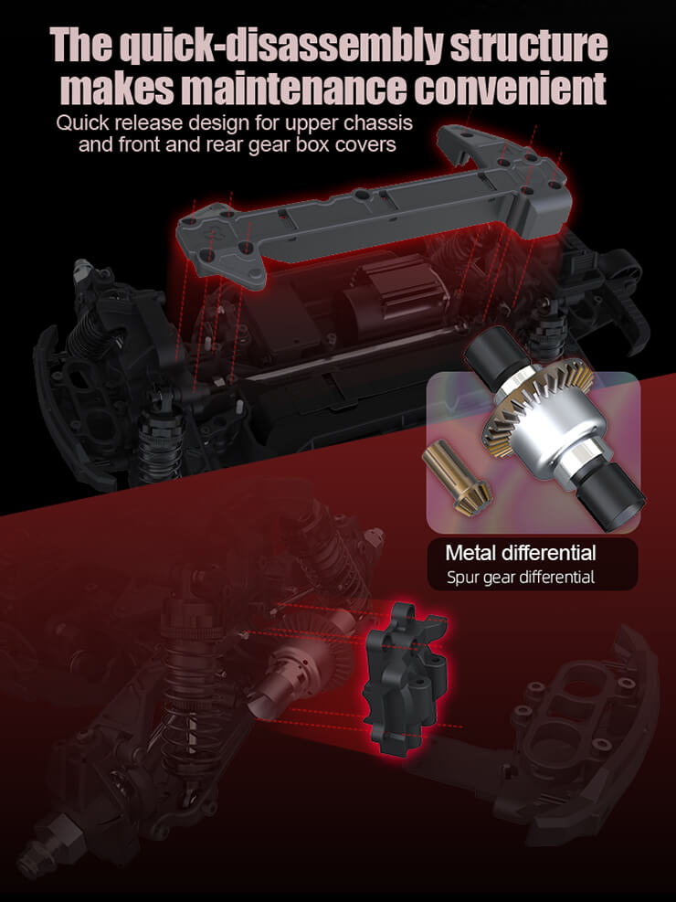 UDI RC - SNOWCLAW MONSTER TRUCK 1/16 BRUSHLESS RTR PRO - RED - UDI-UD1610PR (7.4V Li-ion 1600mAh & Charger Included)