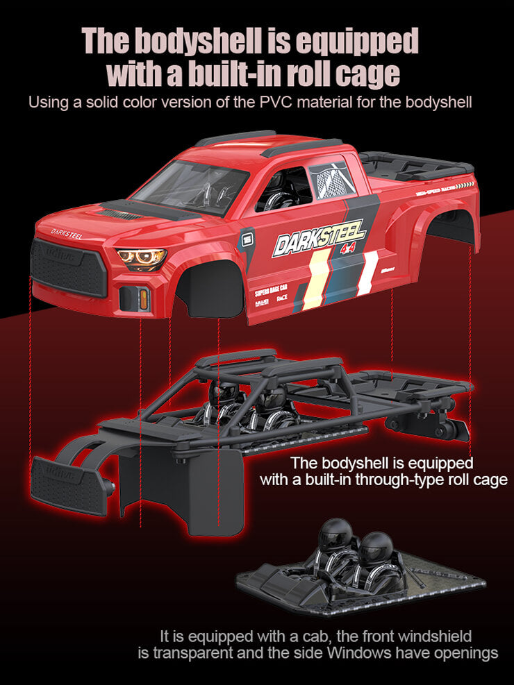UDI RC - SNOWCLAW MONSTER TRUCK 1/16 BRUSHLESS RTR PRO - RED - UDI-UD1610PR (7.4V Li-ion 1600mAh & Charger Included)