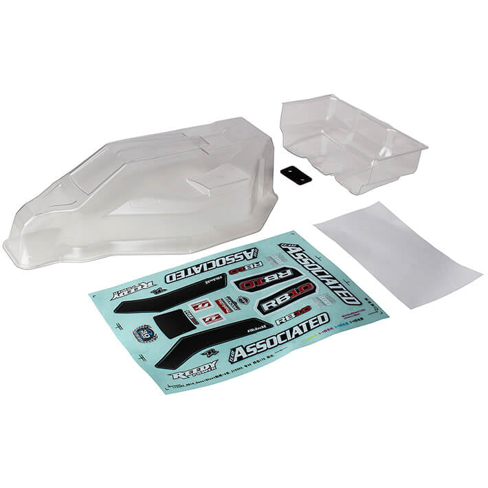 ASSOCIATED ELECTRICS - TEAM ASSOCIATED RB10 RTR BODY
& WING CLEAR - AS72015