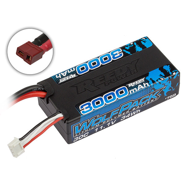 REEDY - WOLFPACK LIPO 3000MAH
30C 11.1V SHORTY W/T-PLUG - AS759