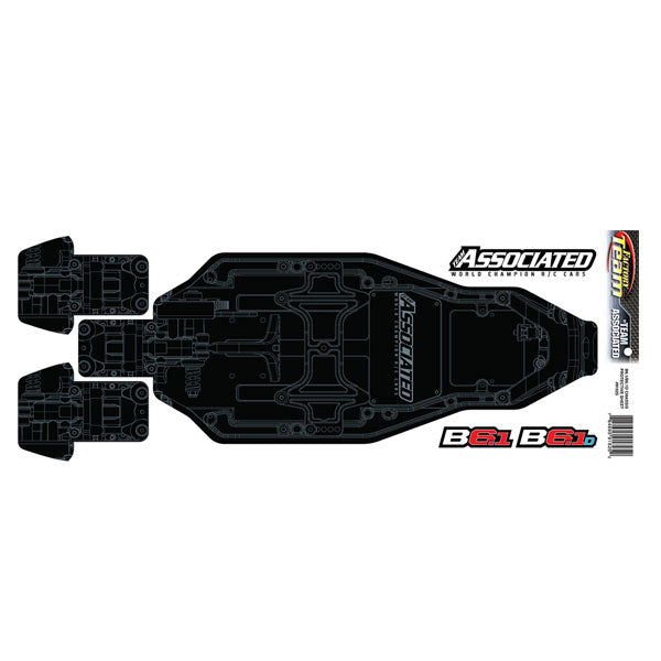 ASSOCIATED ELECTRICS - ASSOCIATED B6.1/B6.1D/B6.2D FT
CHASSIS PROTECTIVE SHEET - AS91825