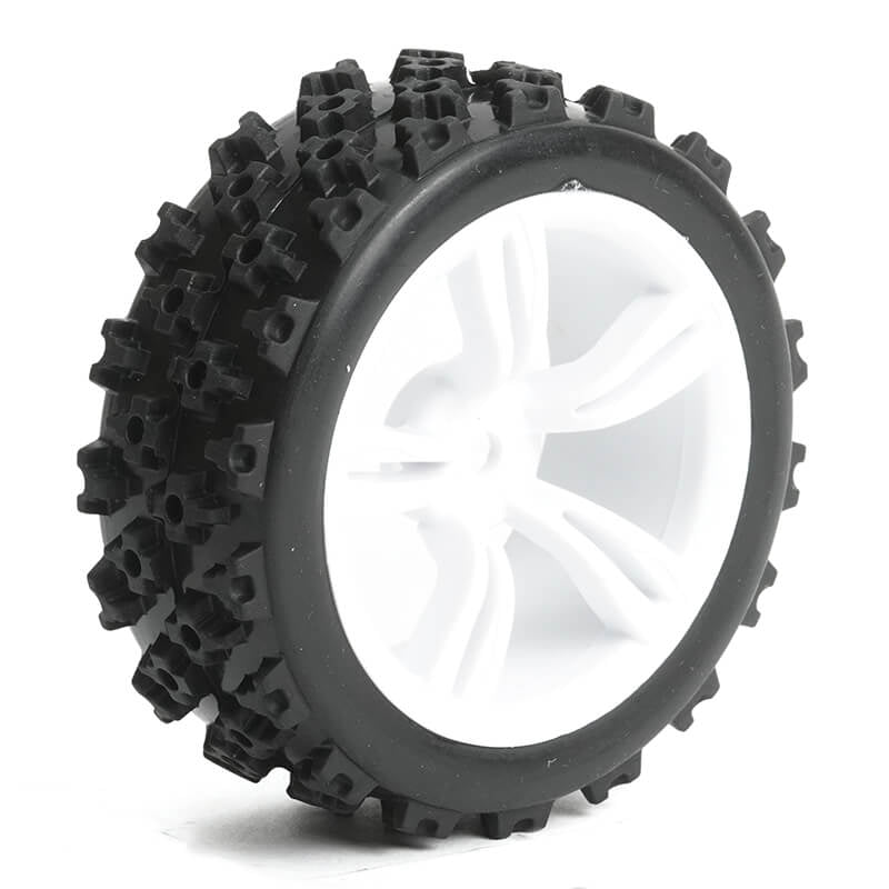 FASTRAX R/C PRODUCTS - FASTRAX 1/10TH TOURING WHEEL/
RALLY BLOCK 5-SPOKE WHITE (4) - FAST0074W