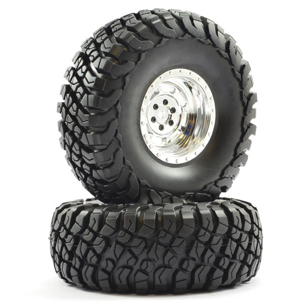 FTX - MAULER 2.2" ALL TERRAIN
TYRES PRE-GLUED CHROME WHEEL 2 - FTX8766C