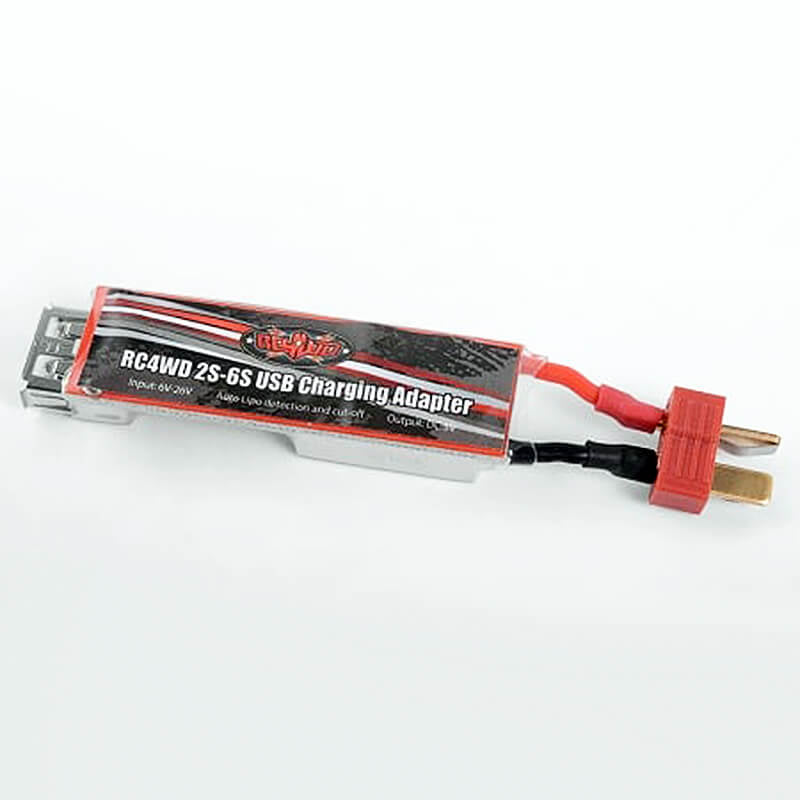 RC4WD - 2S-6S USB CHARGING
ADAPTER W/"T" STYLE PLUG - Z-E0109