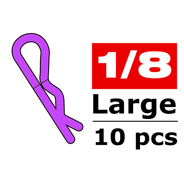 CORALLY - BODY CLIPS 45 BENT LA
RGE PURPLE 10 PCS - C-35123