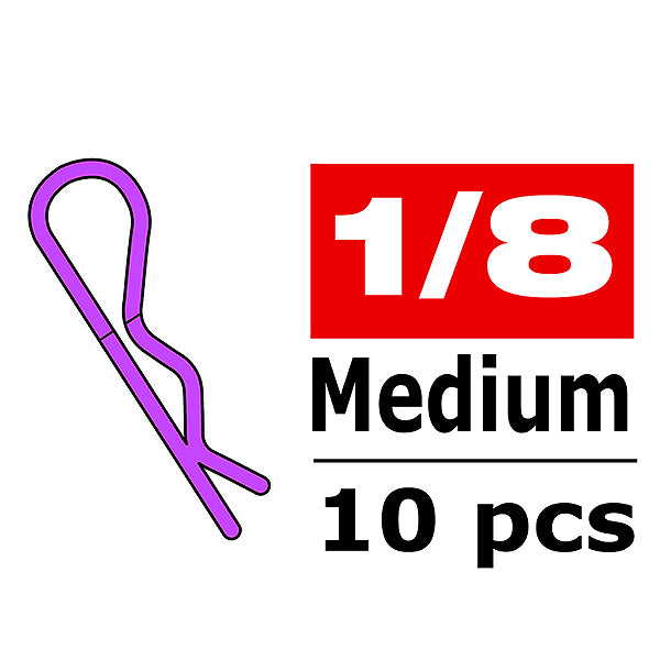 CORALLY - BODY CLIPS 45 BENT ME
DIUM PURPLE 10 PCS - C-35113