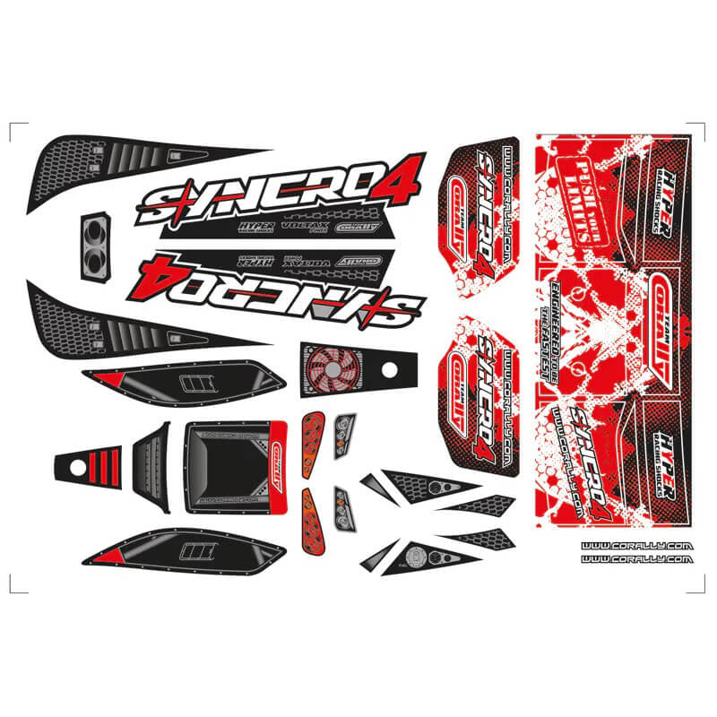 CORALLY - TEAM BODY DECAL SHEET
SYNCRO 4 RED 1PC - C-00180-1055-1R