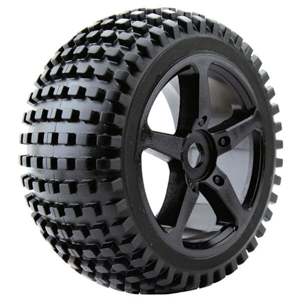 FASTRAX R/C PRODUCTS - FASTRAX 1:8 TRUGGY ROCK MTD
ON 5-SPOKE BLACK 0 OFFSET(PR) - FAST1094B-0