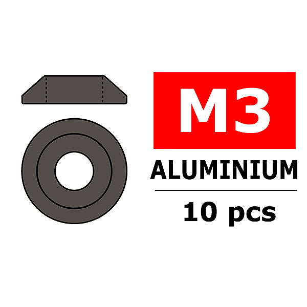 CORALLY - TEAM ALUMINIUM WASHER
FOR M3 BUTTON HEAD SCREWS O - C-3211-30-3