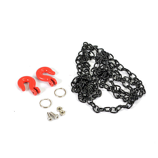 FASTRAX R/C PRODUCTS - FASTRAX METAL HOOK & BLACK
STEEL CHAIN SET 800MM - FAST2321RB