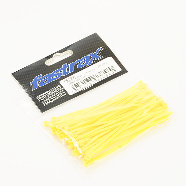 FASTRAX R/C PRODUCTS - FASTRAX 100mm x 2.5mm YELLOW
NYLON CABLE TIES (50pcs) - FAST105Y