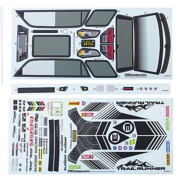 ELEMENT RC BY ASSOC. ELECTRICS - ELEMENT RC TRAILRUNNER BODY
DECAL - EL42242