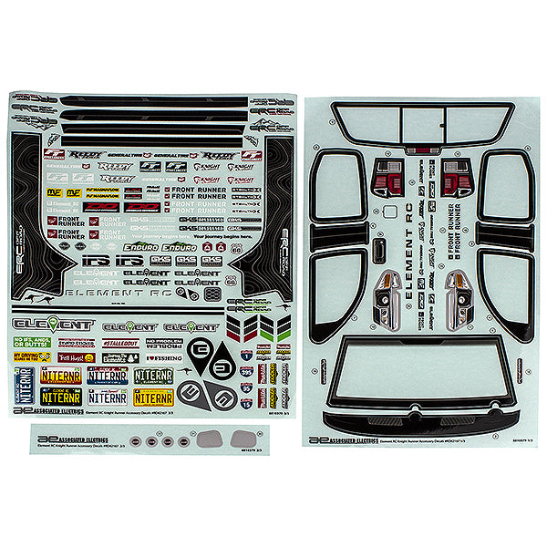 ELEMENT RC BY ASSOC. ELECTRICS - ELEMENT RC ENDURO KNIGHTRUNNER
BODY DECAL SHEET - EL42167