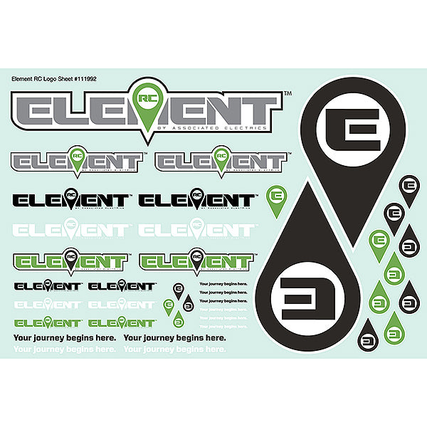 ELEMENT RC BY ASSOC. ELECTRICS - ELEMENT RC ELEMENT DECAL SHEET - EL42133